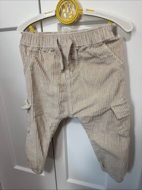 Next Direct Kids Beige Corduroy Cargo Trousers